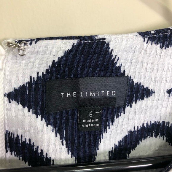 The Limited white navy blue dress size 6 - Picture 9 of 9